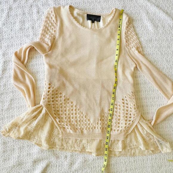 Anthropologie Sunday In Brooklyn Fiona Sweater Top Cream Size S - Picture 6 of 9